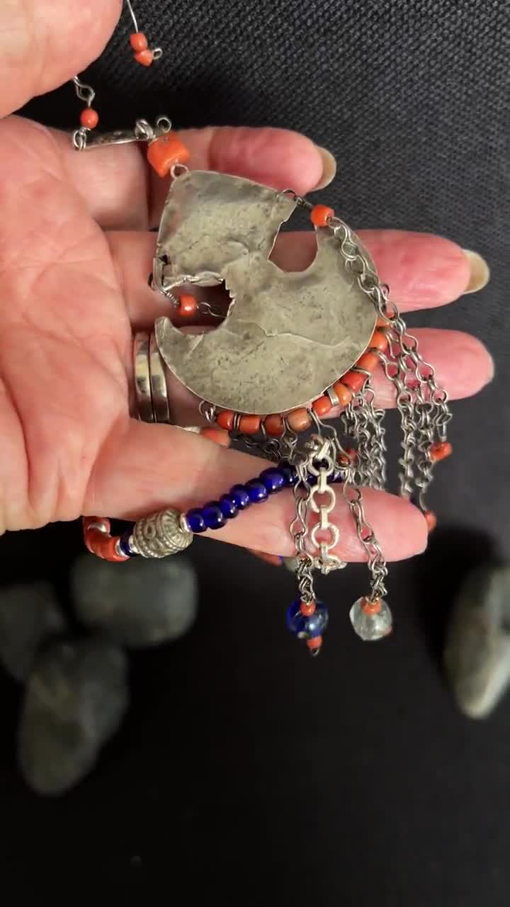 アンティークコーラルエナメルシルバーコレクターズアイテム