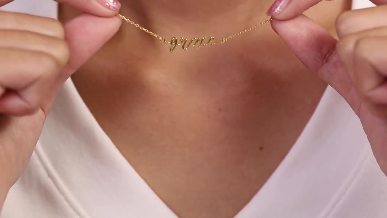 Grace Name Necklace, Personalized Necklace Gifts for Women