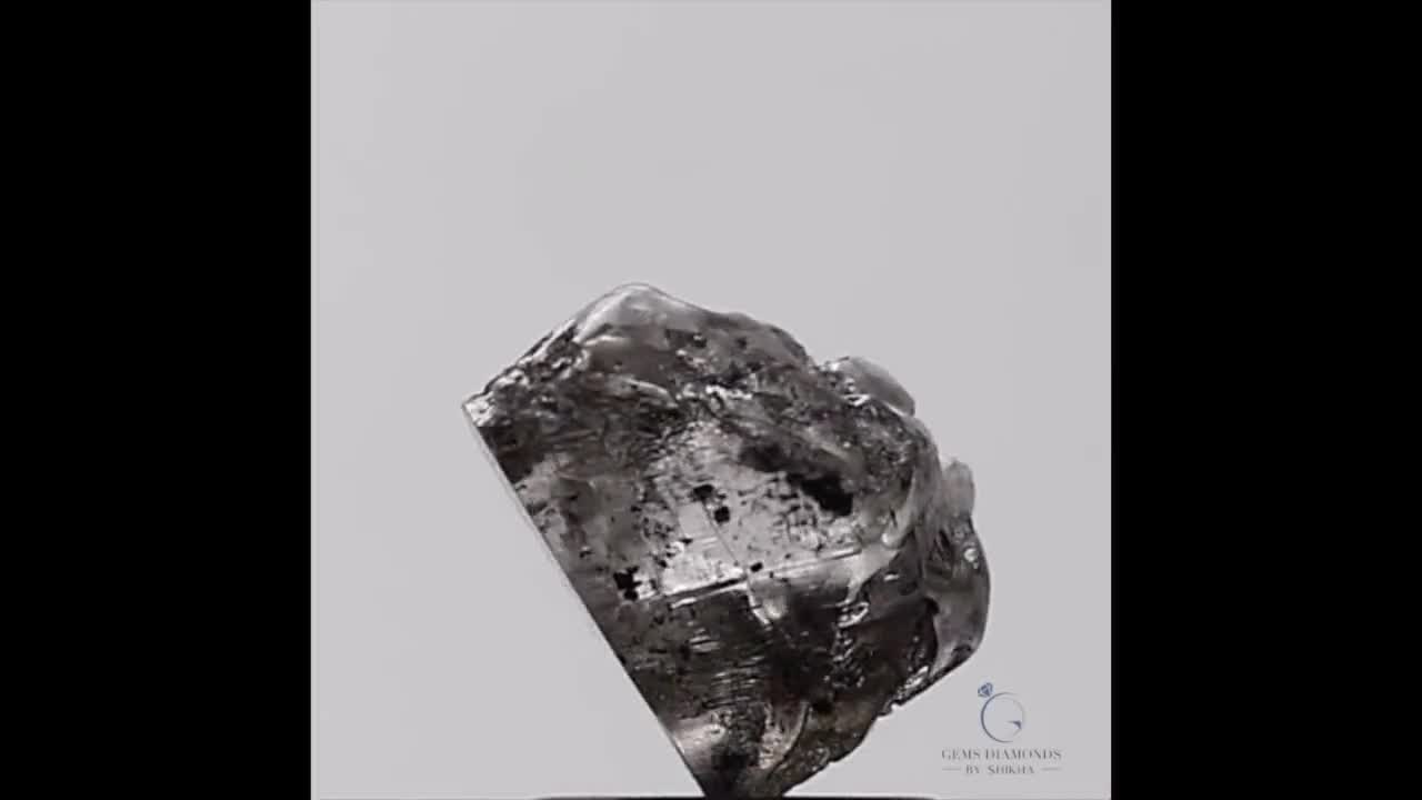 0,65 ct sel gris poivre diamant percé marquise taillé diamant