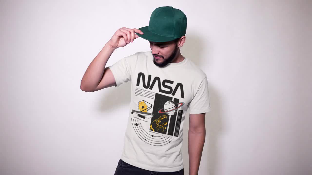 ユニセックス NASA シャツ、NASA Tシャツ、男性用宇宙シャツ