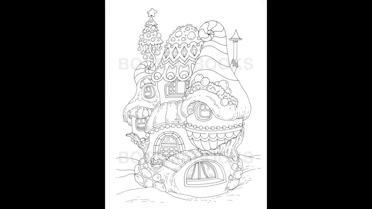 Nice Little Town 7 adult Coloring Book, Coloring Pages PDF, Coloring Pages  Printable, for Stress Relieving, for Relaxation 