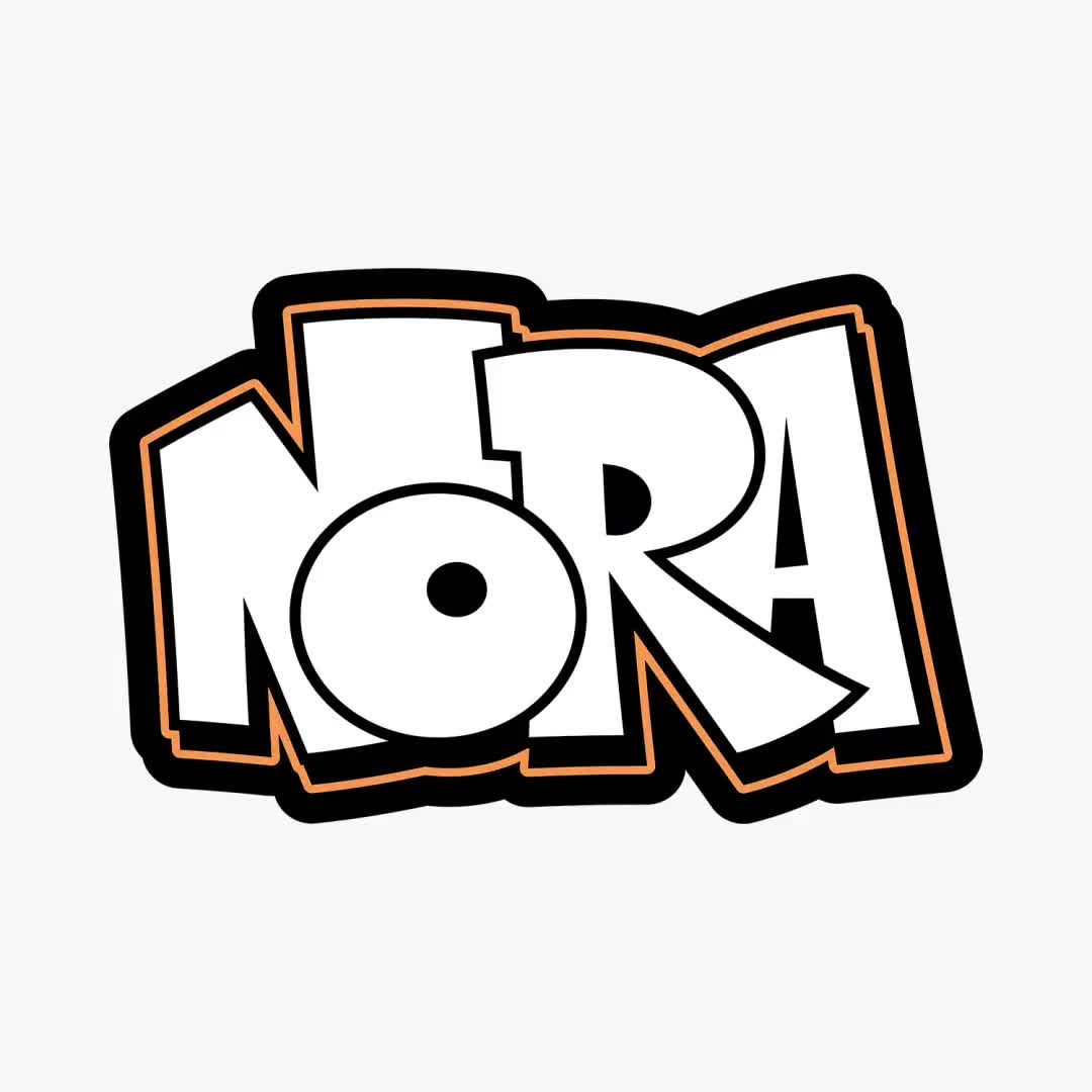 NORA Graffiti NAME - Street Art Urban Wall TAG - Layered Vector