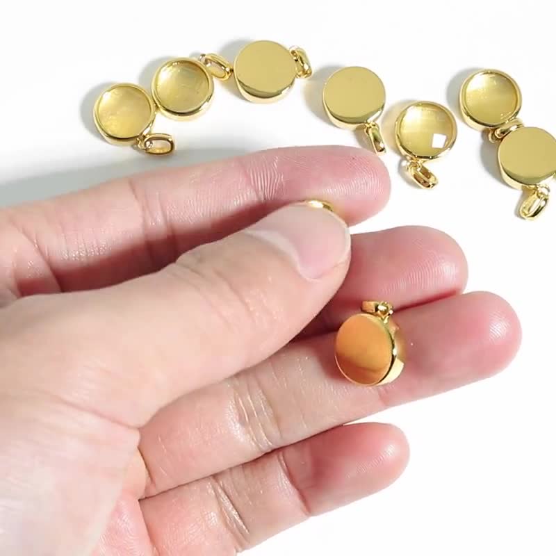 Lemon Quartz Natural Stone Faceted Round Charms With Loop