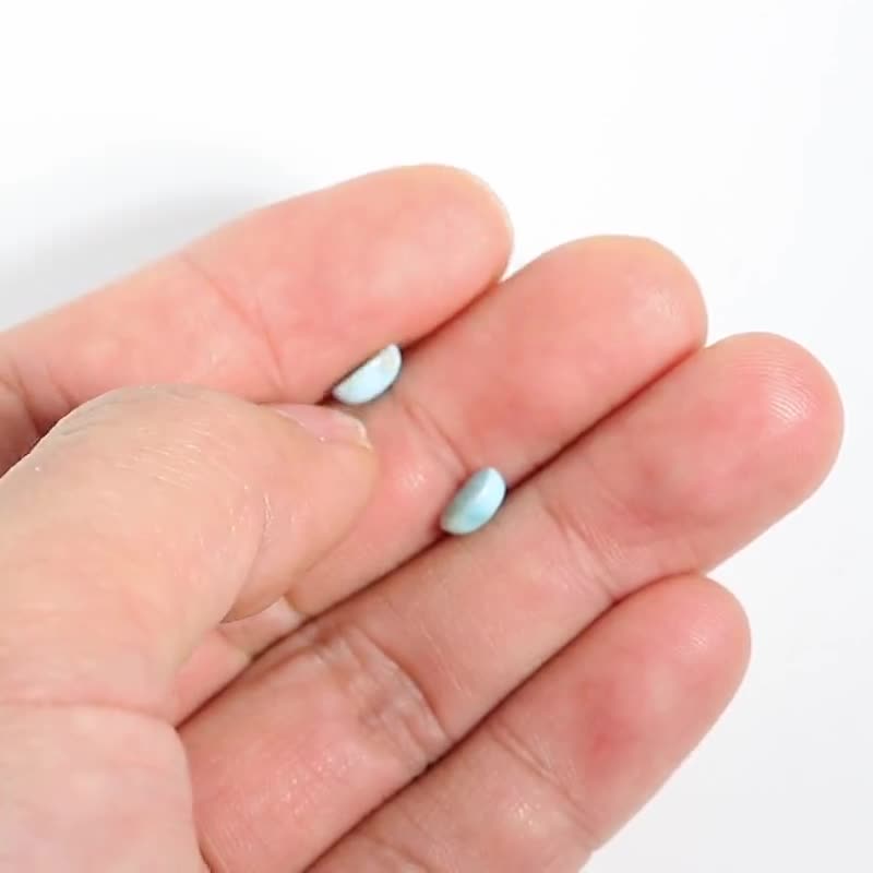 5*7mm Oval Larimar Natural Stone - Blue Larimar Cabochon for