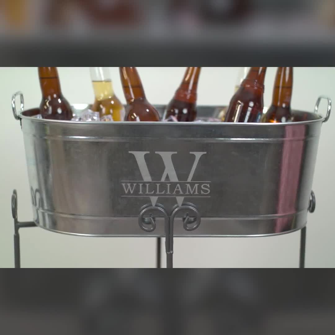 Premium Party Barge - Beverage Tub Ice Bucket Insulated & Inviting Display - Metallic Grey Canada | offercrash