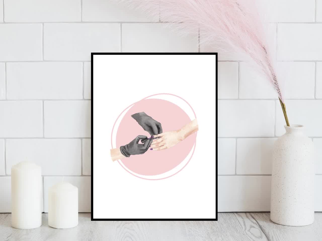 Nail Salon Wall Art Printable Wall Art Set of 3. Nail Tech Gift