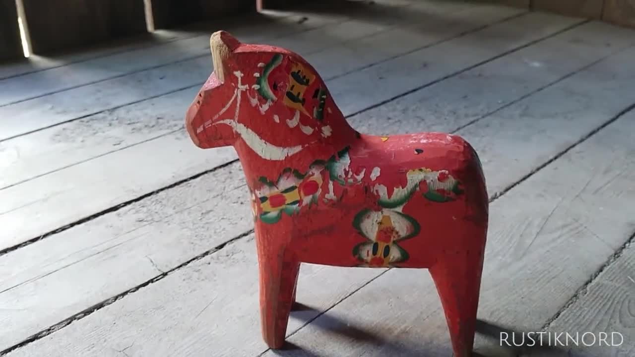 Vintage Dalecarlian Horse or Dala Horse, Traditional Carved hotsell and Painted Wooden Horse Statue, Swedish Children's Toy, 1970s, Dalarna Sweden