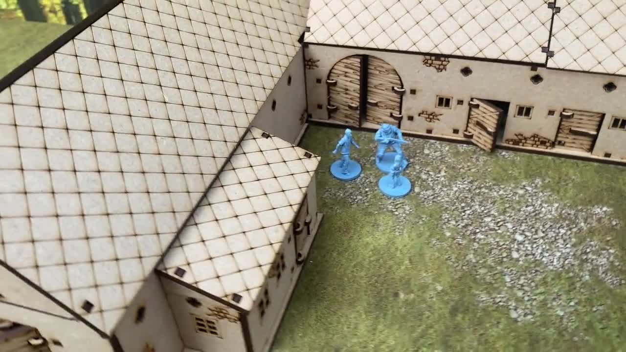 La Haye Sainte Farm House 3 Buildings+ Wargaming 1815 Napoleonic 1:72 WATERLOO