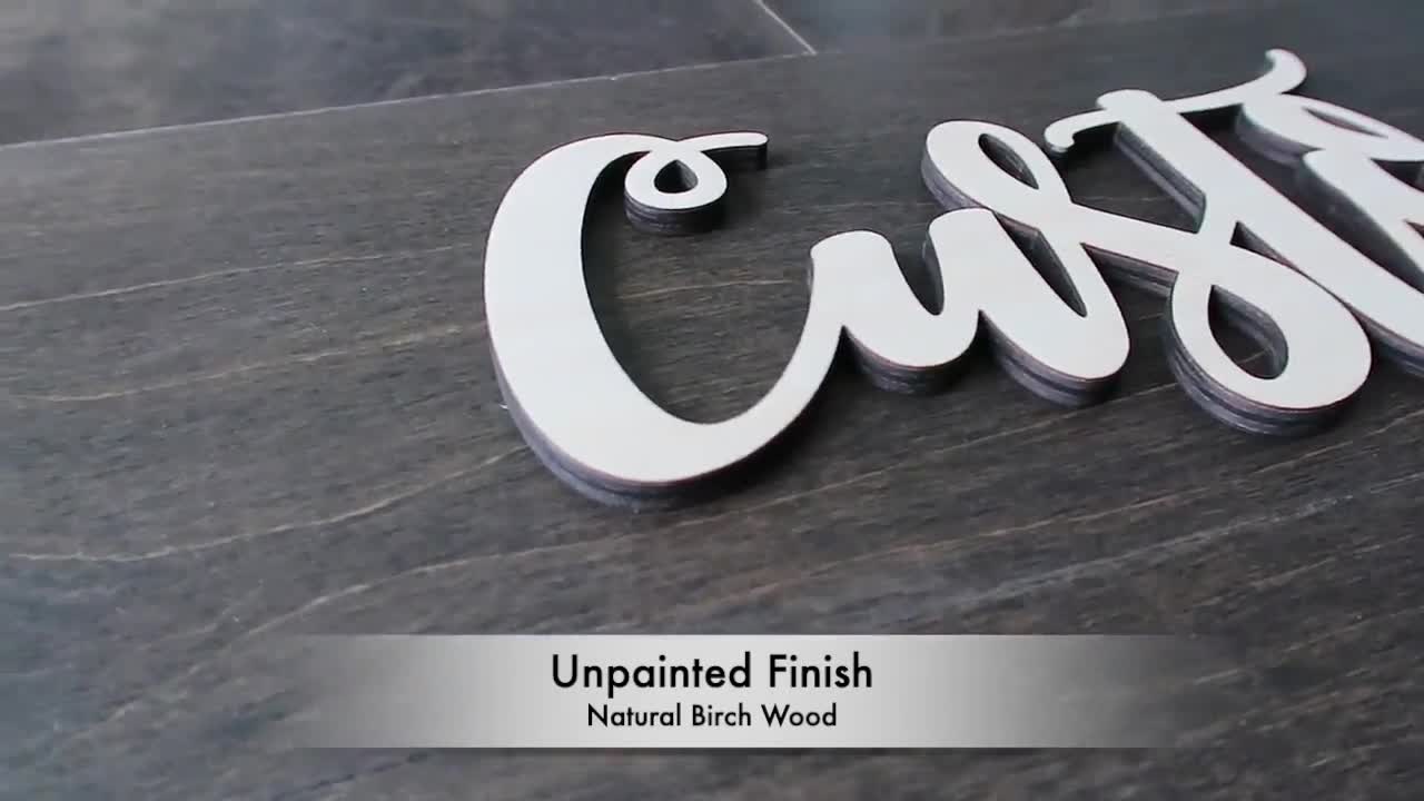 Wooden Name Signs Wooden Letters Personalized Wood Design Laser Cut Out Any  Font Name Custom Unfinished Painted or Glittered Any Size 