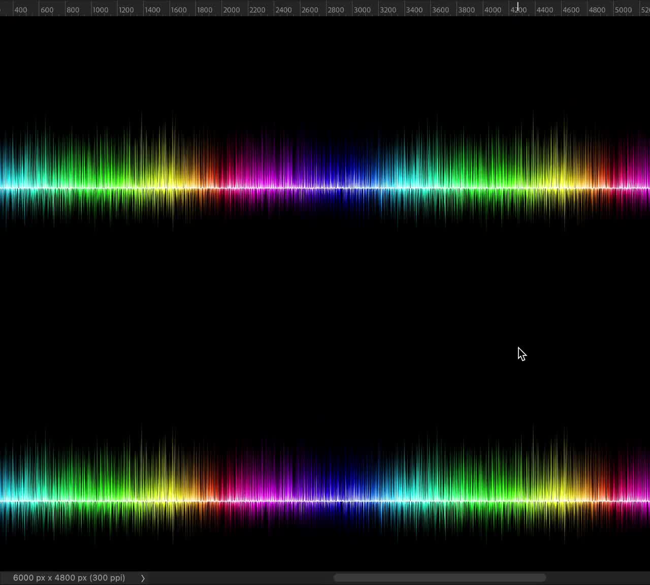 Rainbow Neon Glow Sound Wave Seamless Background - Vibrant Neon on Black  PNG - Digital Download Files