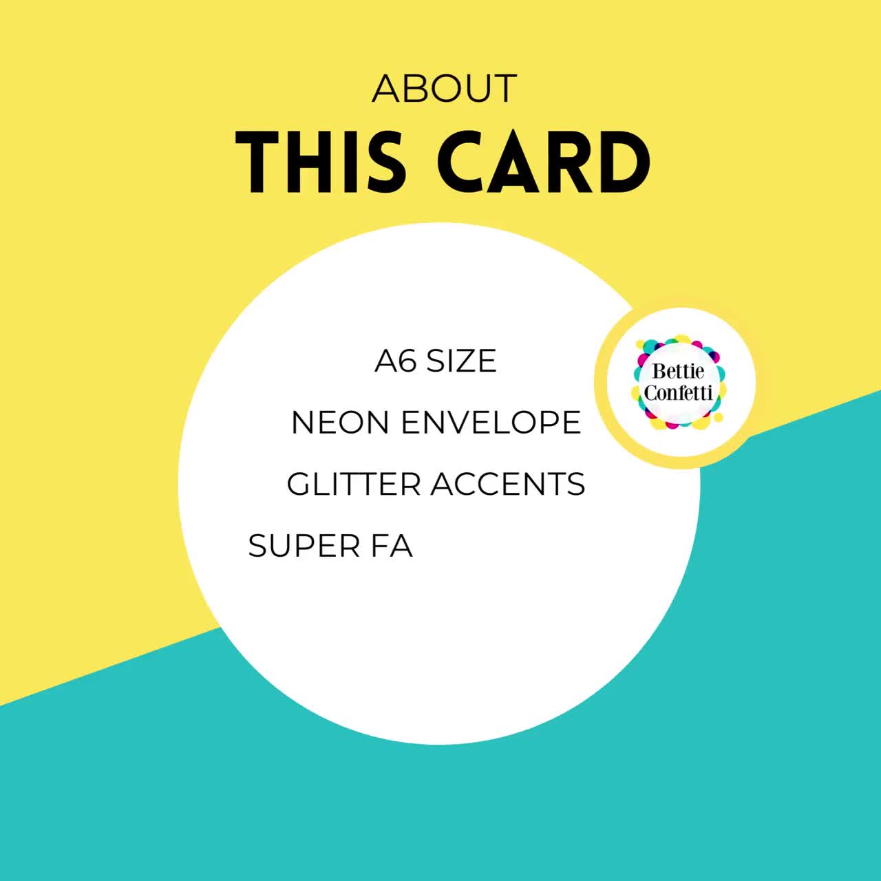 Bettie Confetti Funny Sorry Card - My Bad, Soz Bettie Confetti Funny Sorry Card - My Bad, Soz