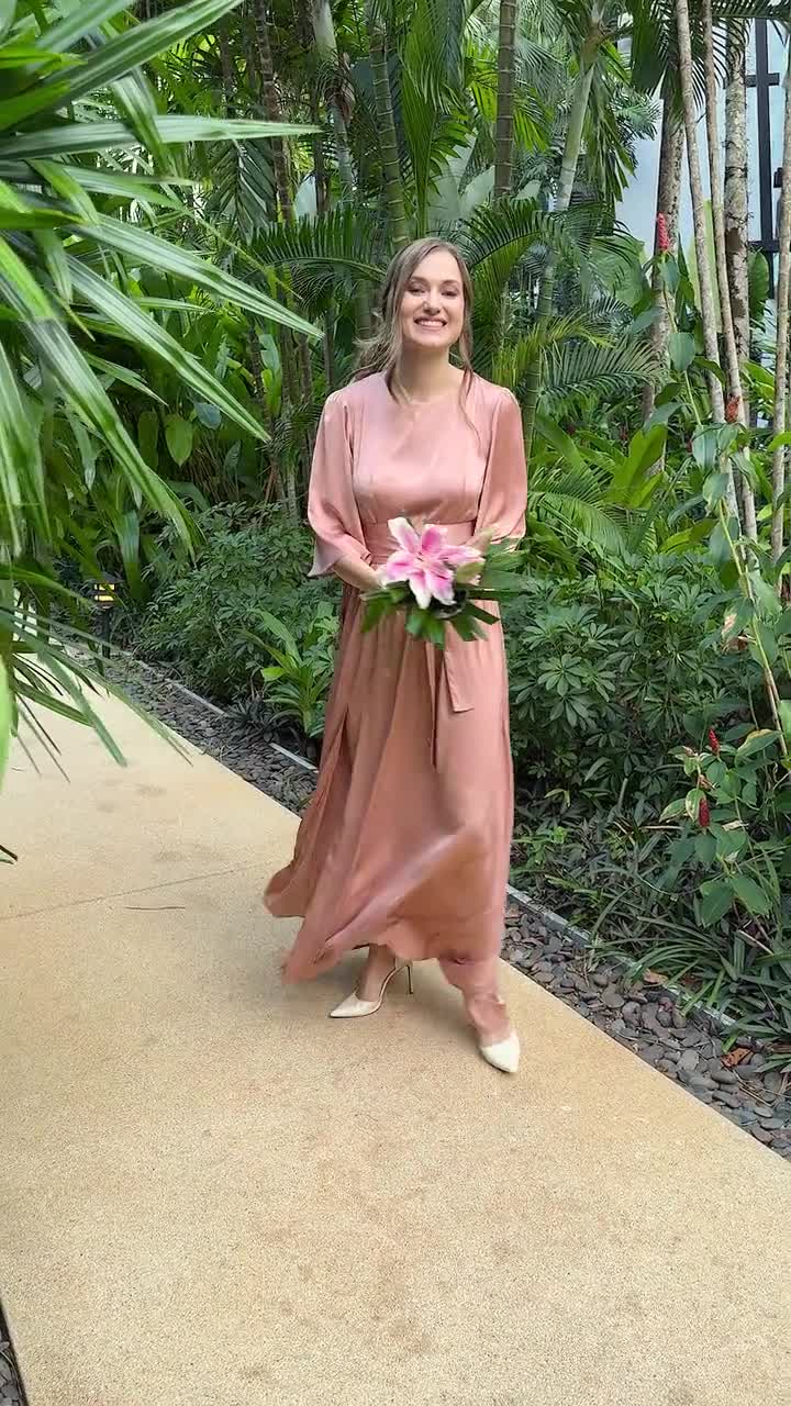 blue dress for baby girl Macloth Elegant Sequin Long Bridesmaid Dress Simple Prom Gown Evening Gown Rose Gold / Above Knee / US14