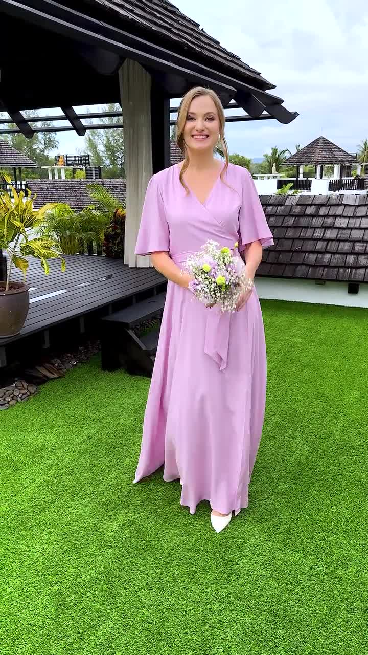 etsy wrap dress bridesmaid Bridesmaid Wrap Dress