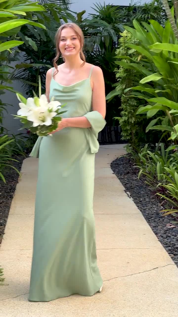 green emerald velvet dress The Lily Dress in Sage 12