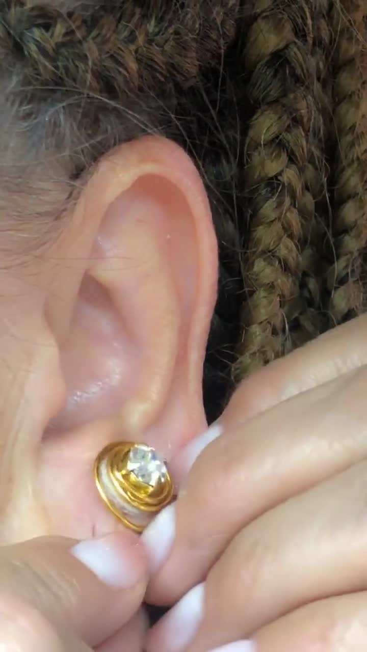 Magnetic keloid scar treatment, pressure earrings - Silver, Gold