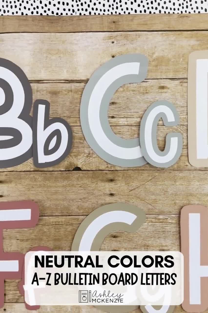 Neutral Colors A-Z Bulletin Board Letters to create any saying you want! -  Shop - Ashley McKenzie
