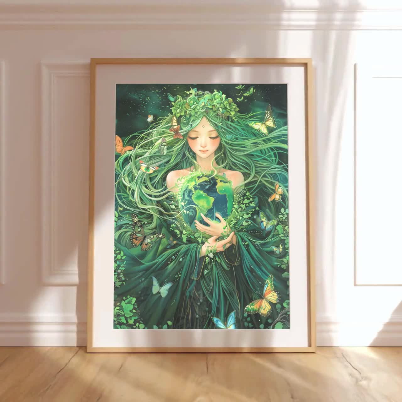 ガイアの抱擁 強化マットプリント ギリシャの女神ガイア 壁飾り 母なる