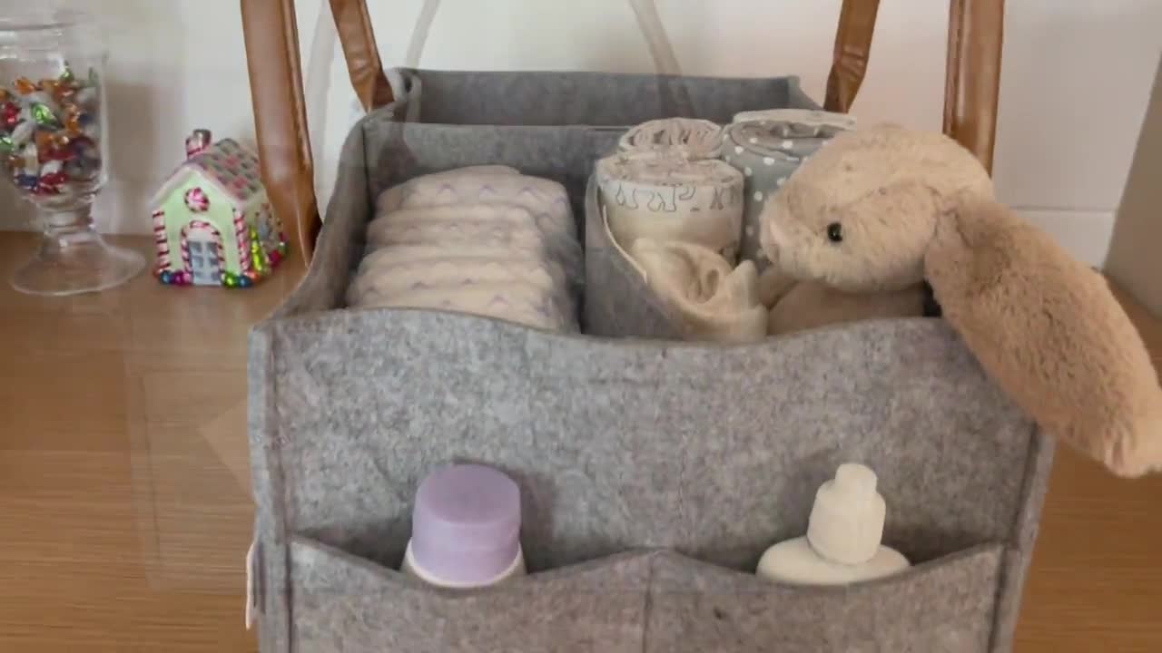 Baby Diaper Caddy Organizer Large Organizer Tote Basket for Boys