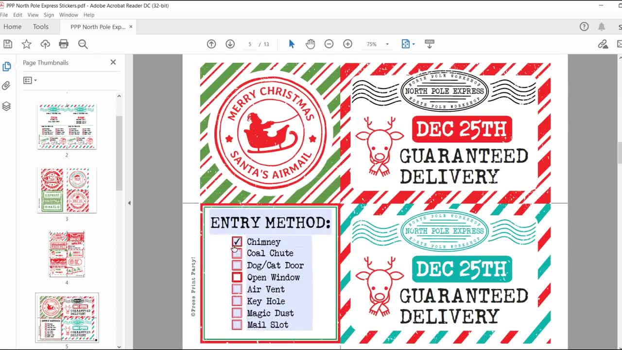 Editable Christmas Gift Labels Template