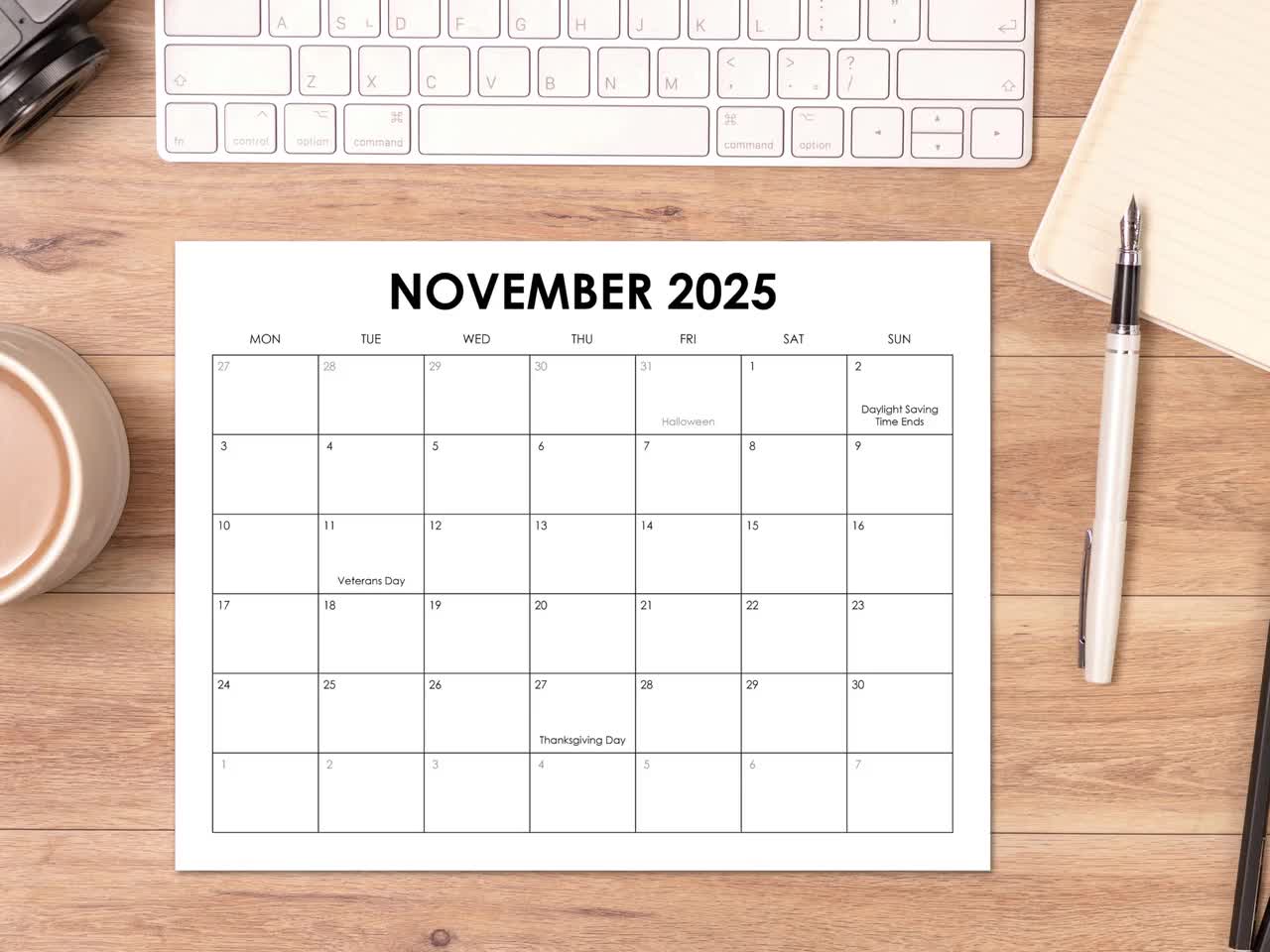 【タナパイ以外】MAN WITH A MISSION過去カレンダー 2025 November & December 2025 Printable,a4 PDF,2 Month