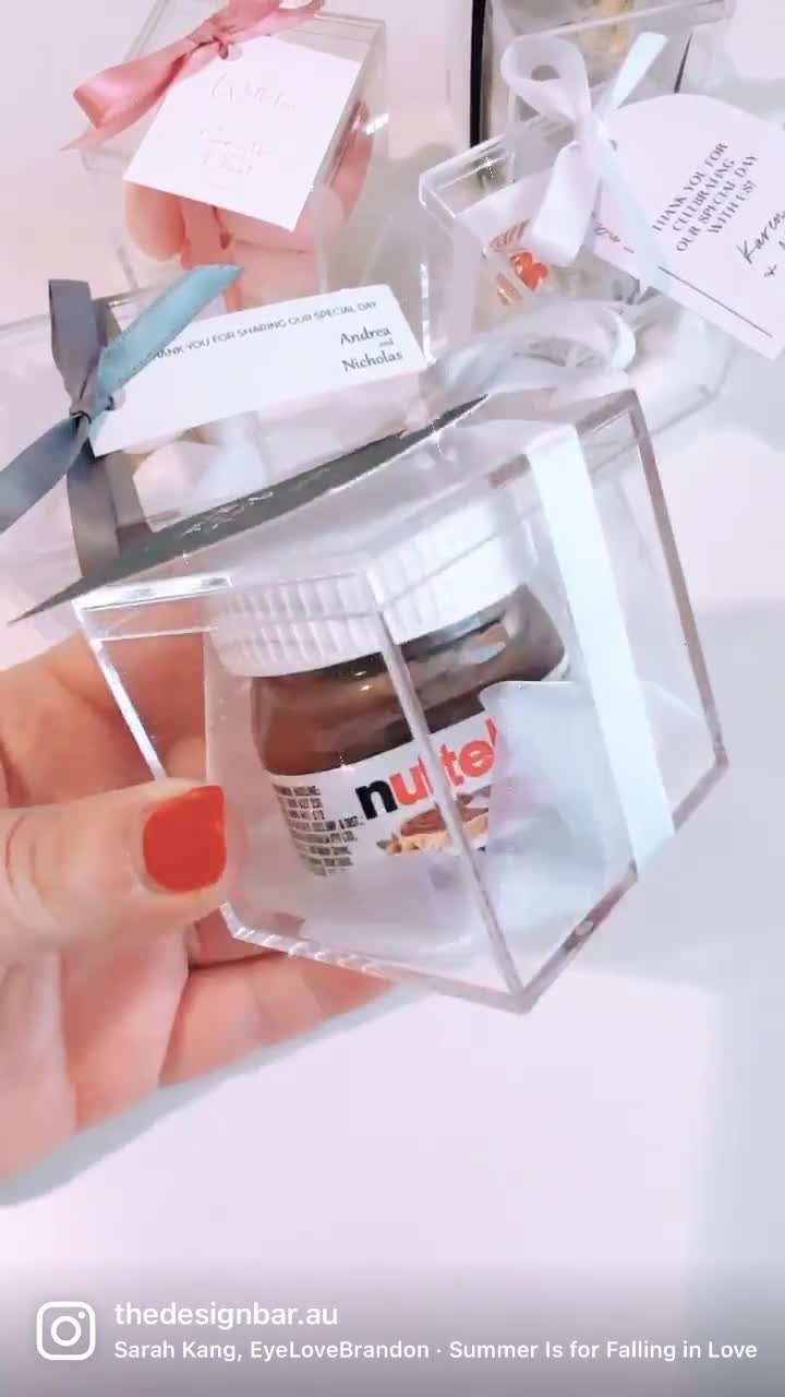 Mini Nutella Custom Bonbonniere Tags Custom Gifts Wedding Favours 