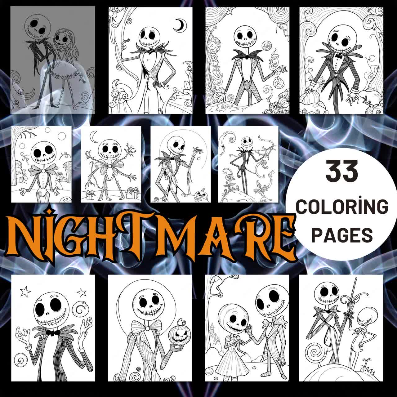 Free Printable Nightmare Before Christmas Coloring Pages - Free Printable