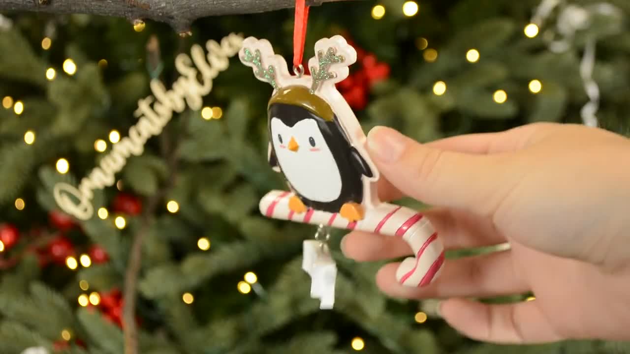 パーソナライズされたペンギンのクリスマスオーナメント - ペンギンの