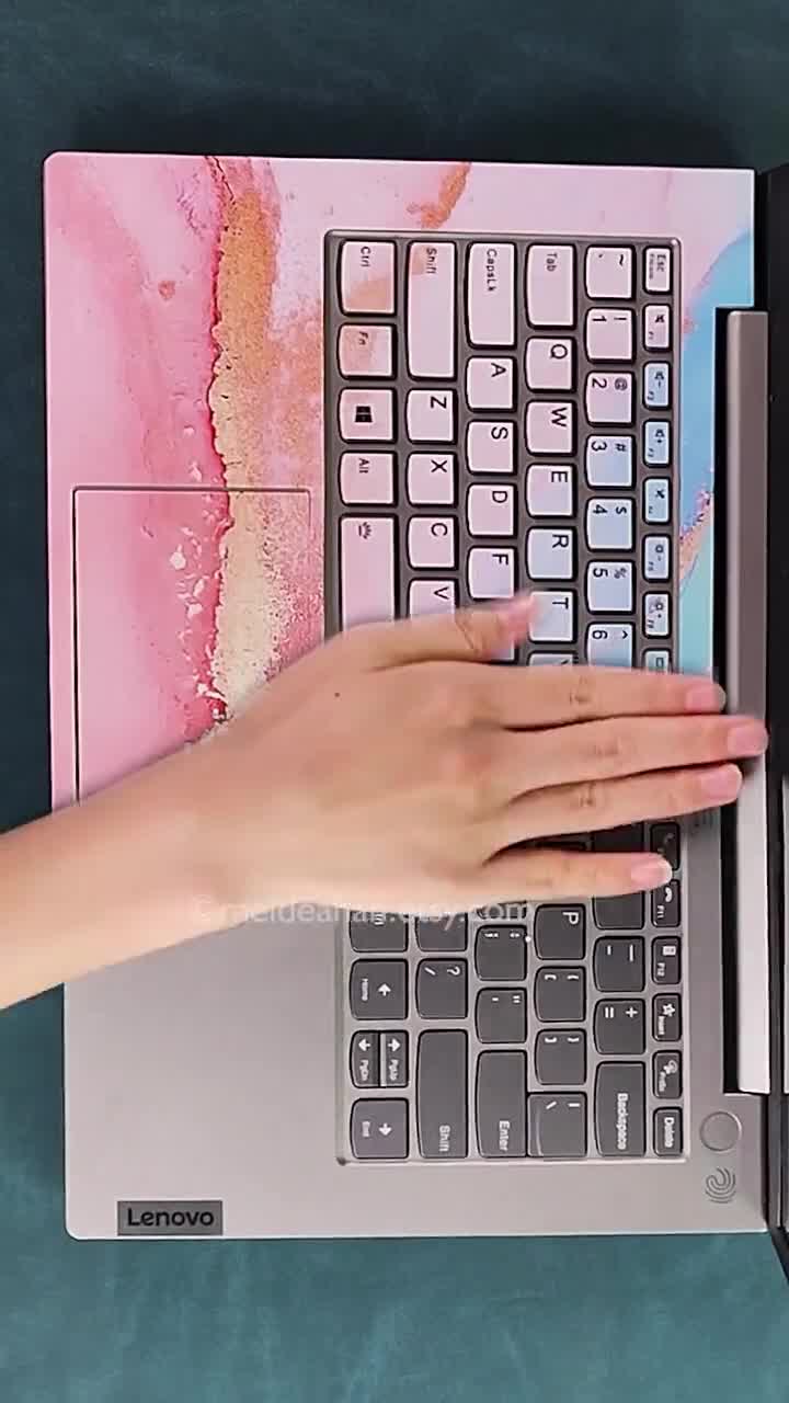 Laptop skin ThinkPad P1 Gen 7 vinyl decal custom lotus pattern design for Lenovo Legion Thinkpad Thinkbook Ideapad video poster