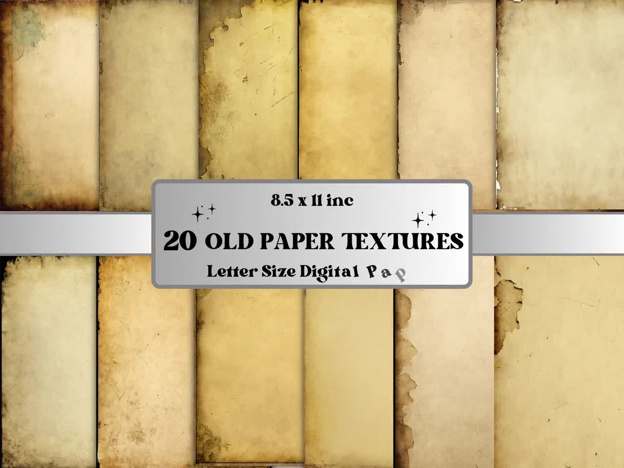 Collection Set Old Parchment Paper Sheet Vintage Aged or Texture