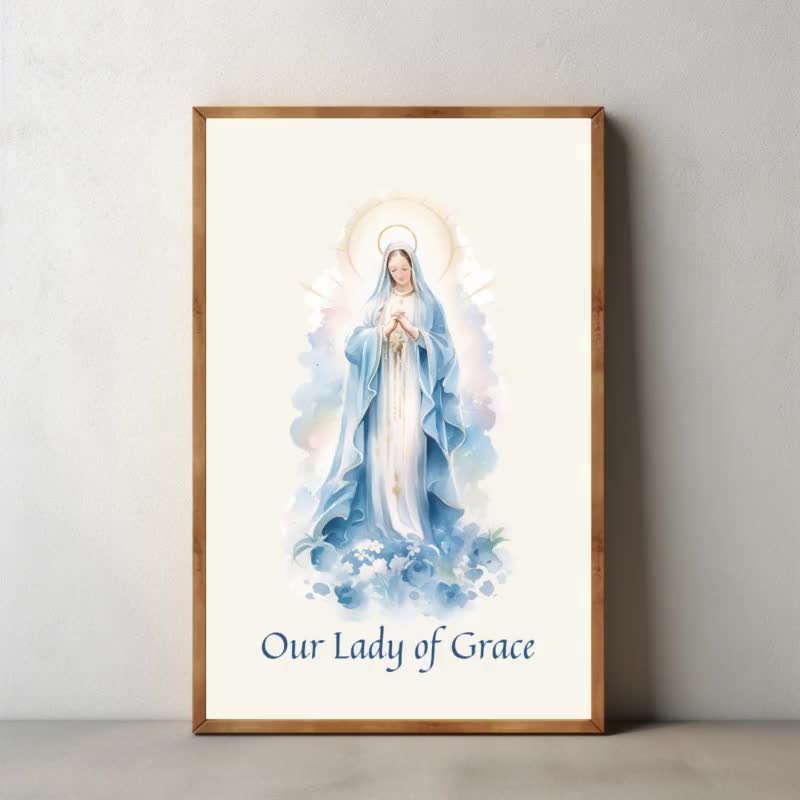 134 Frame Our Lady of Grace 12x16 Framed Canvas