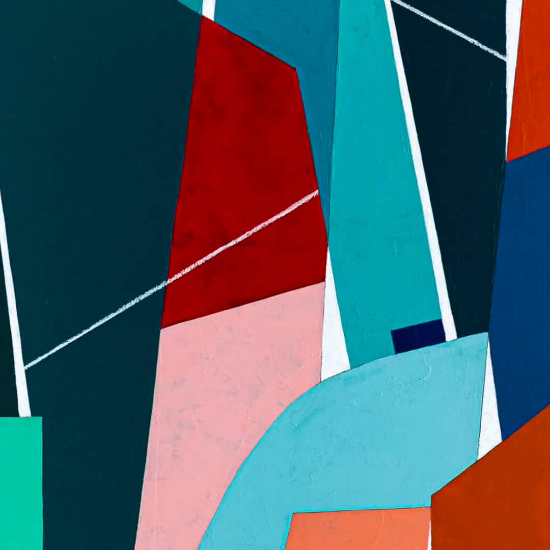 抽象画 – オリジナルウォールアート – キャンバスに描かれた大きな油絵