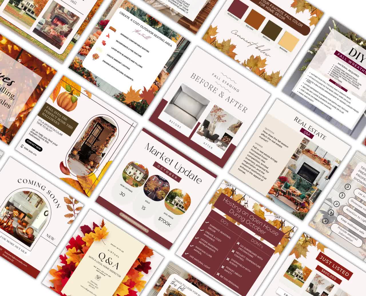 90+ October Real Estate Templates|fall-themed & Halloween