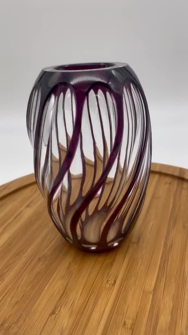 1920年代 ボヘミアンガラス花瓶 Joh. Oertel in Haida 1920年代