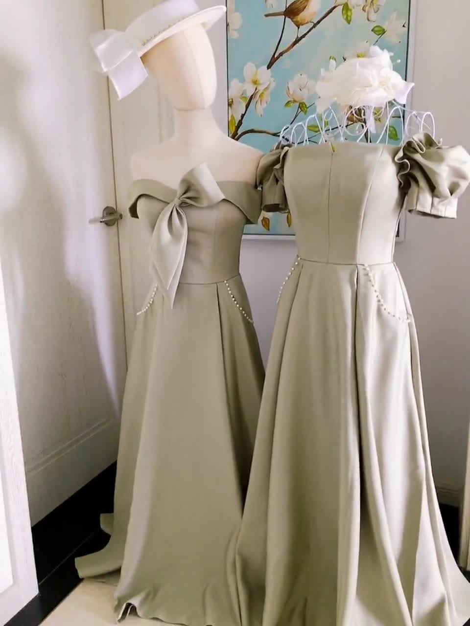 Neoprene shop bridesmaid gown