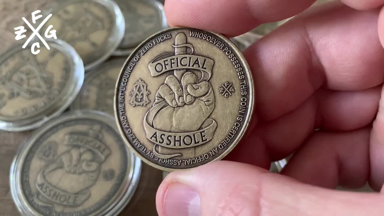 Official Asshole Coin - by ZFG Inc./zero Fucks Coin™ - Etsy
