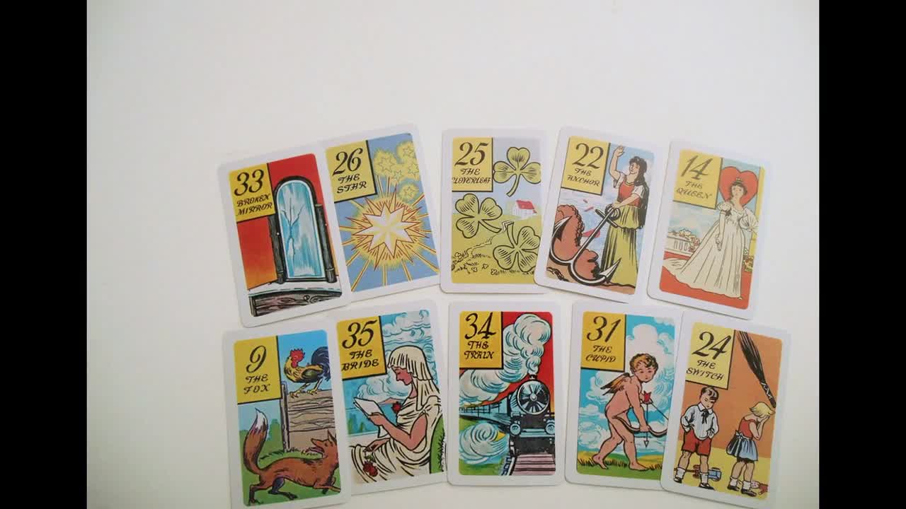 Old Gypsy Fortune Telling Printable Cards, 36 Card Deck Old Gypsy Fortune Telling Printable Cards, 36 Card Deck