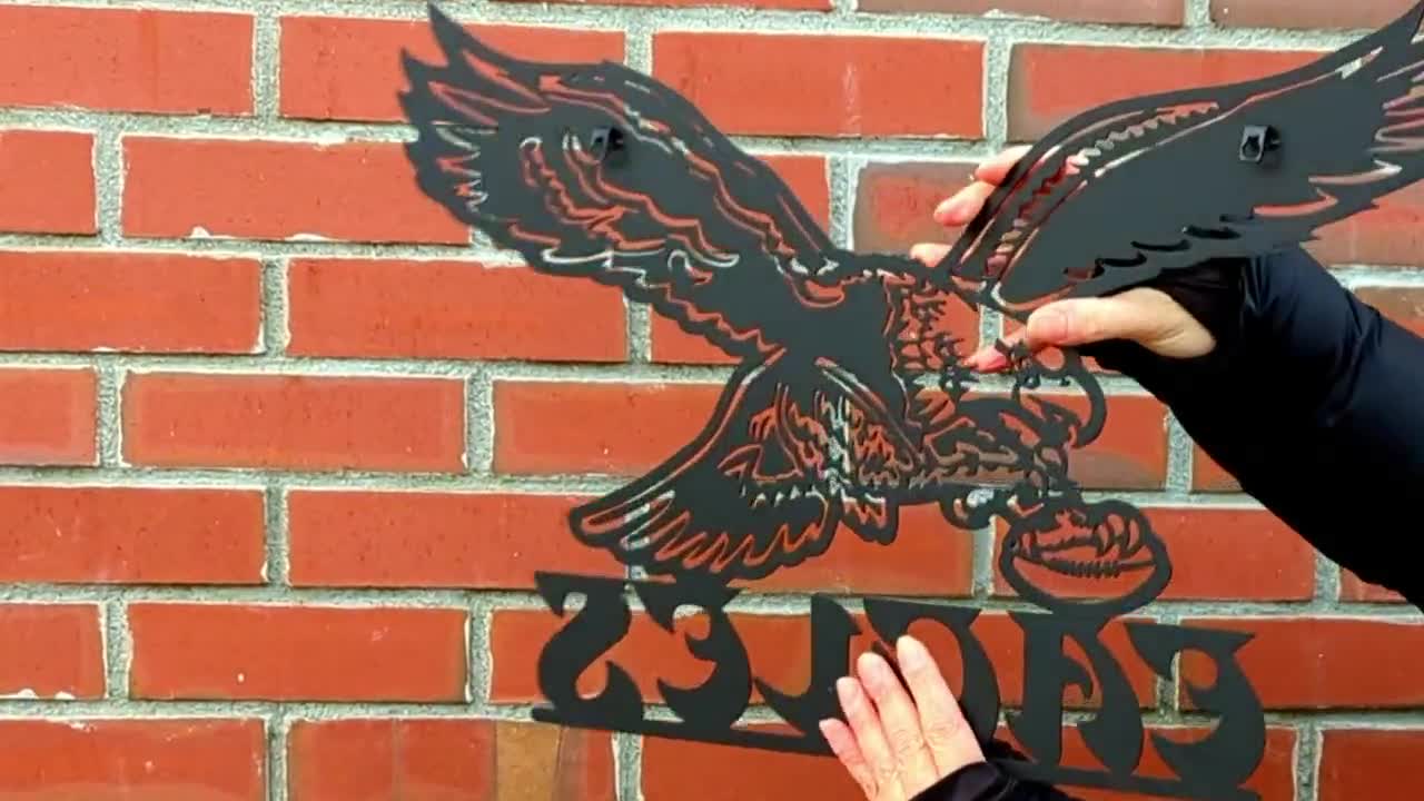 Nightingale Metal Design - Old School Eagles Logo Metal Sign