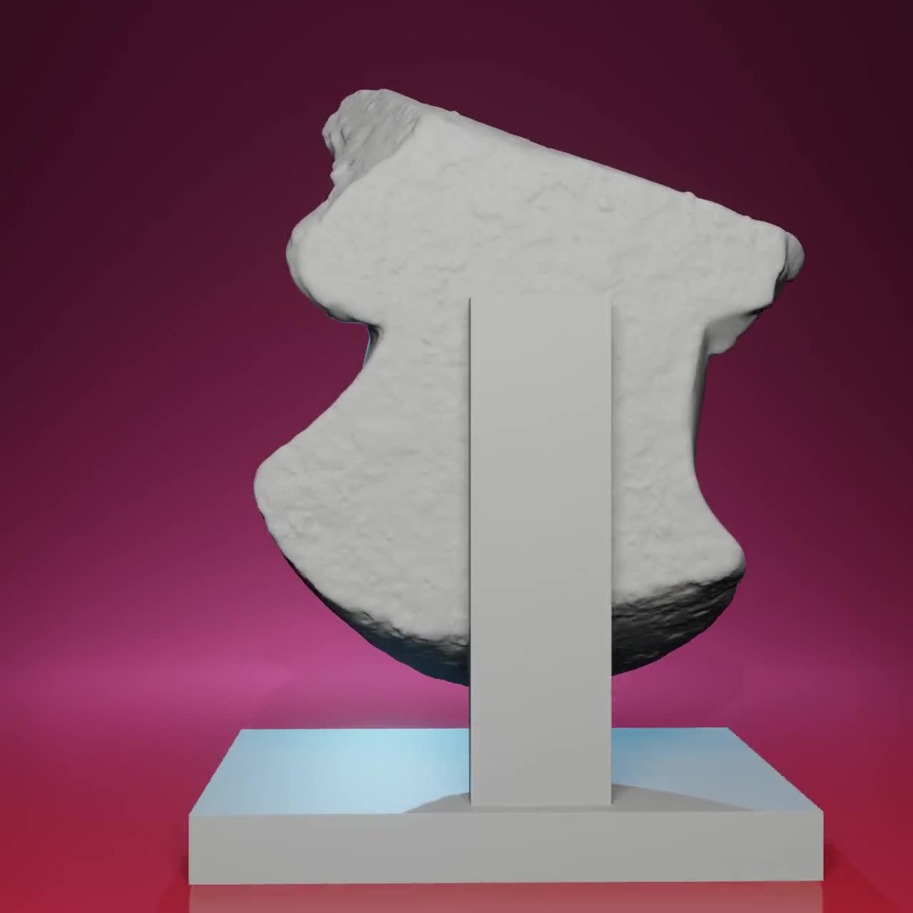 3Dプリントされた巨大な若者の頭部 - メトロポリタン美術館の断片 