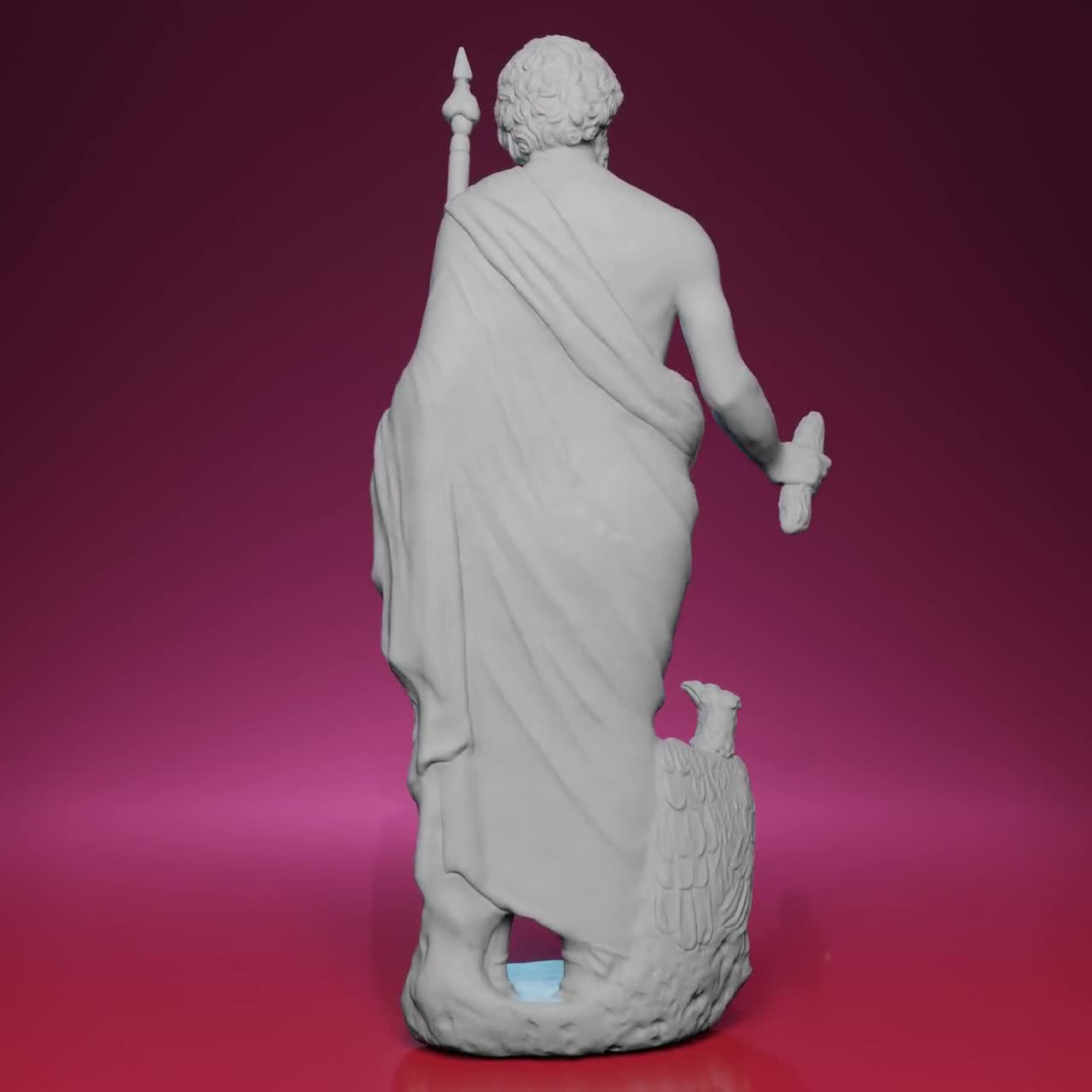 3D Printed Zeus the God of the Skies and Master of Olympus Statue