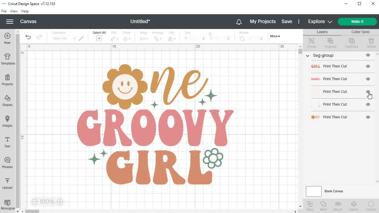 One Groovy Girl SVG,1 Birthday Gift SVG,1st Birthday Girl SVG, Groovy One  Birthday Shirt, First Birthday Girl, Cut Files For Cricut,Svg, Png