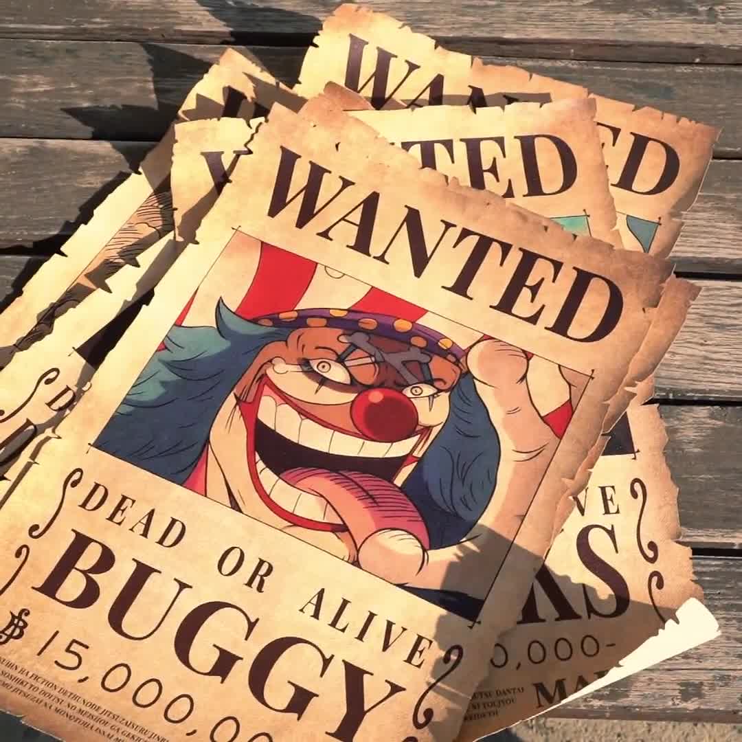 ワンピース プレゼントキャンペーン ポスター　キャンバスアート　450名様限定 アニメ『ワンピース』の指名手配ポスター：ファンアートキャンバス