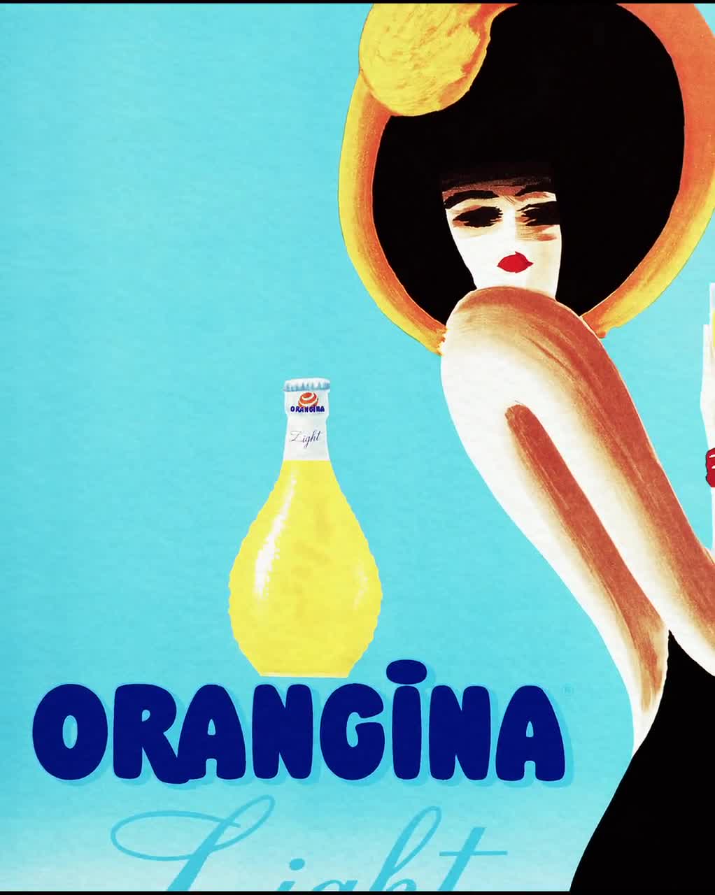Orangina Vintage Poster, Villemot Orangina Poster, Orangina