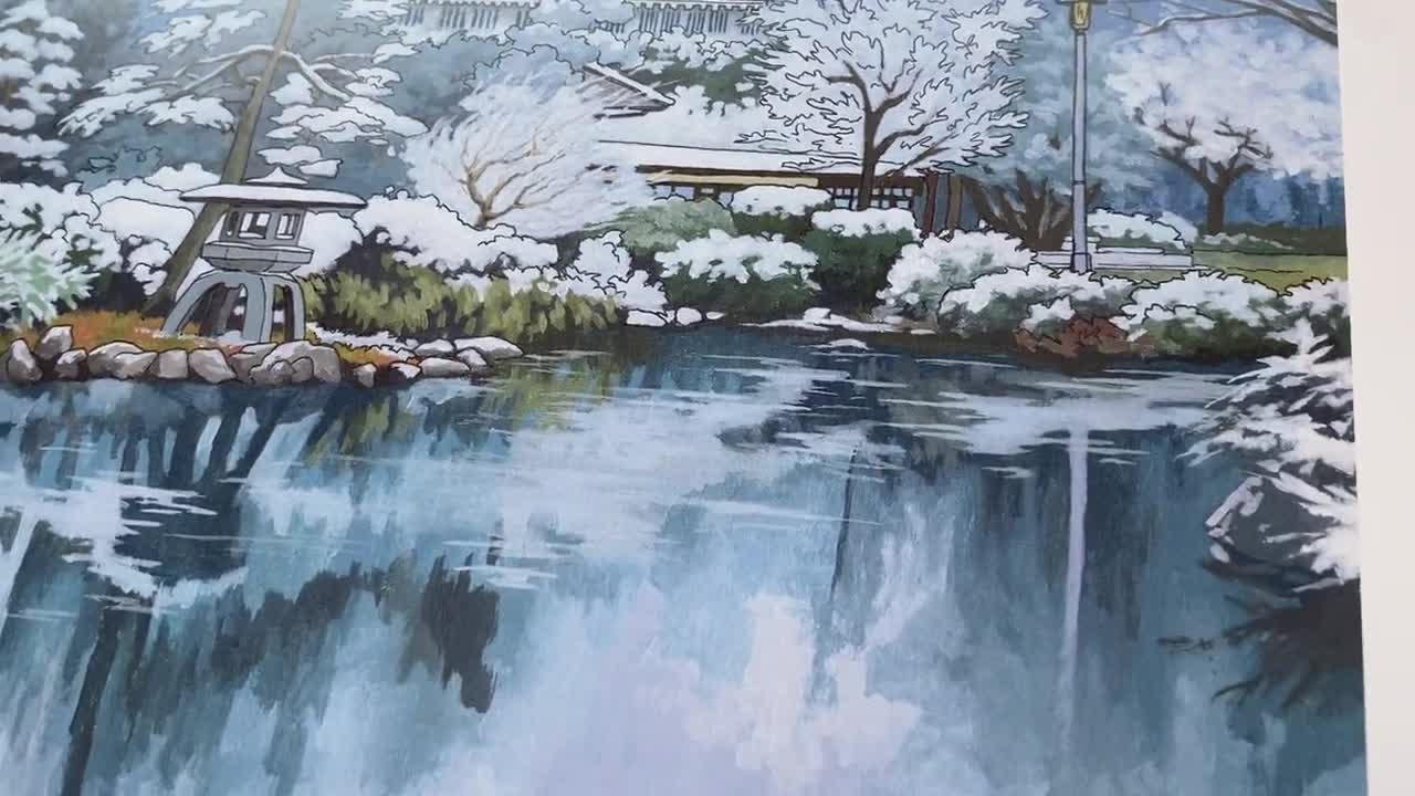 Lot - Utagawa Hiroshige, Japan , Evening Snow in Kanbara