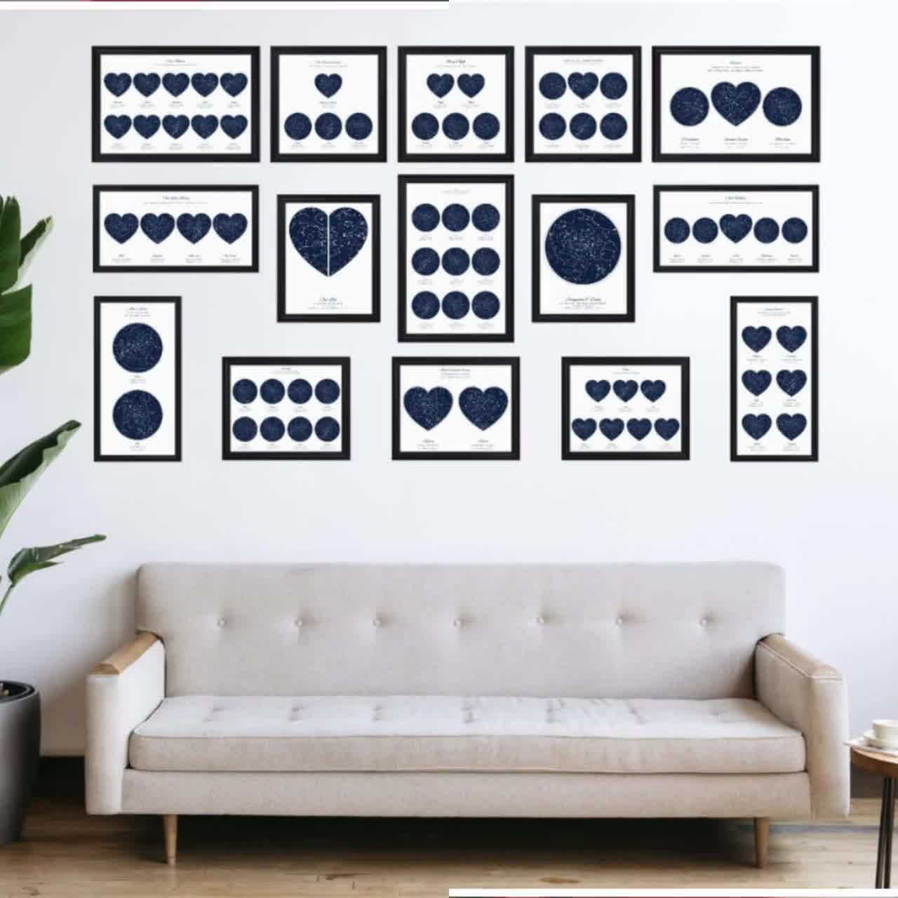 Gifts for Grandmother on Mother's Day, Gift for Grandma From Granddaughter  or Grandson, Custom Constellation Chart, Night Sky Print 