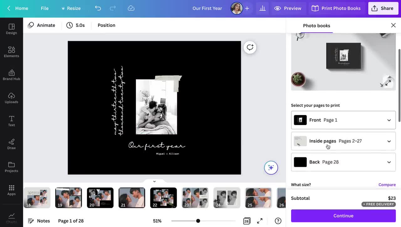 First Year Anniversary Photo Album Template, Couples Memory Scrapbook (Digital Download) video poster