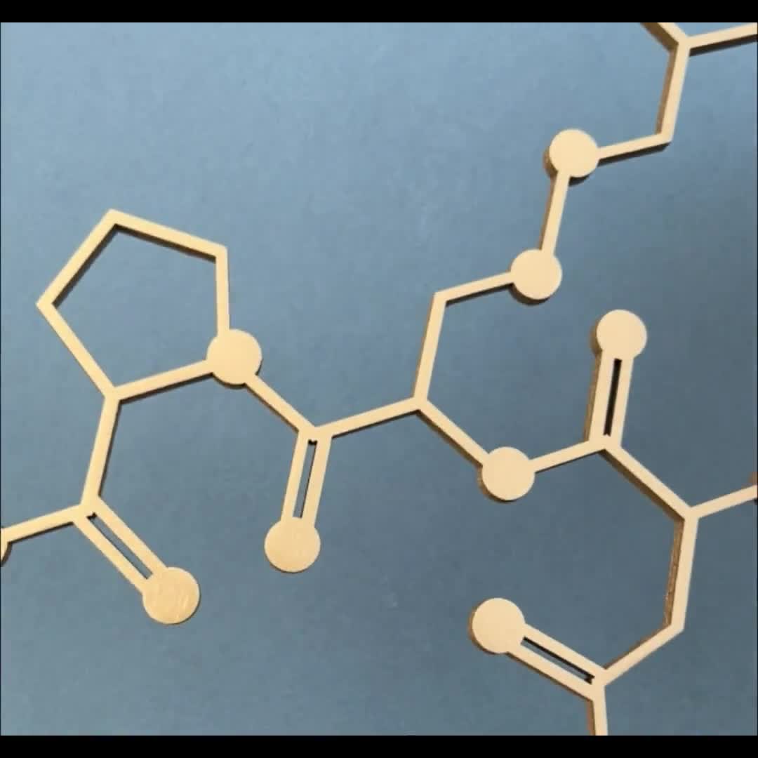 Oxytocin Molekül Wandbild, Liebes Hormon Kunst, Chemie Dekoration, Molekelformel Dekor video poster