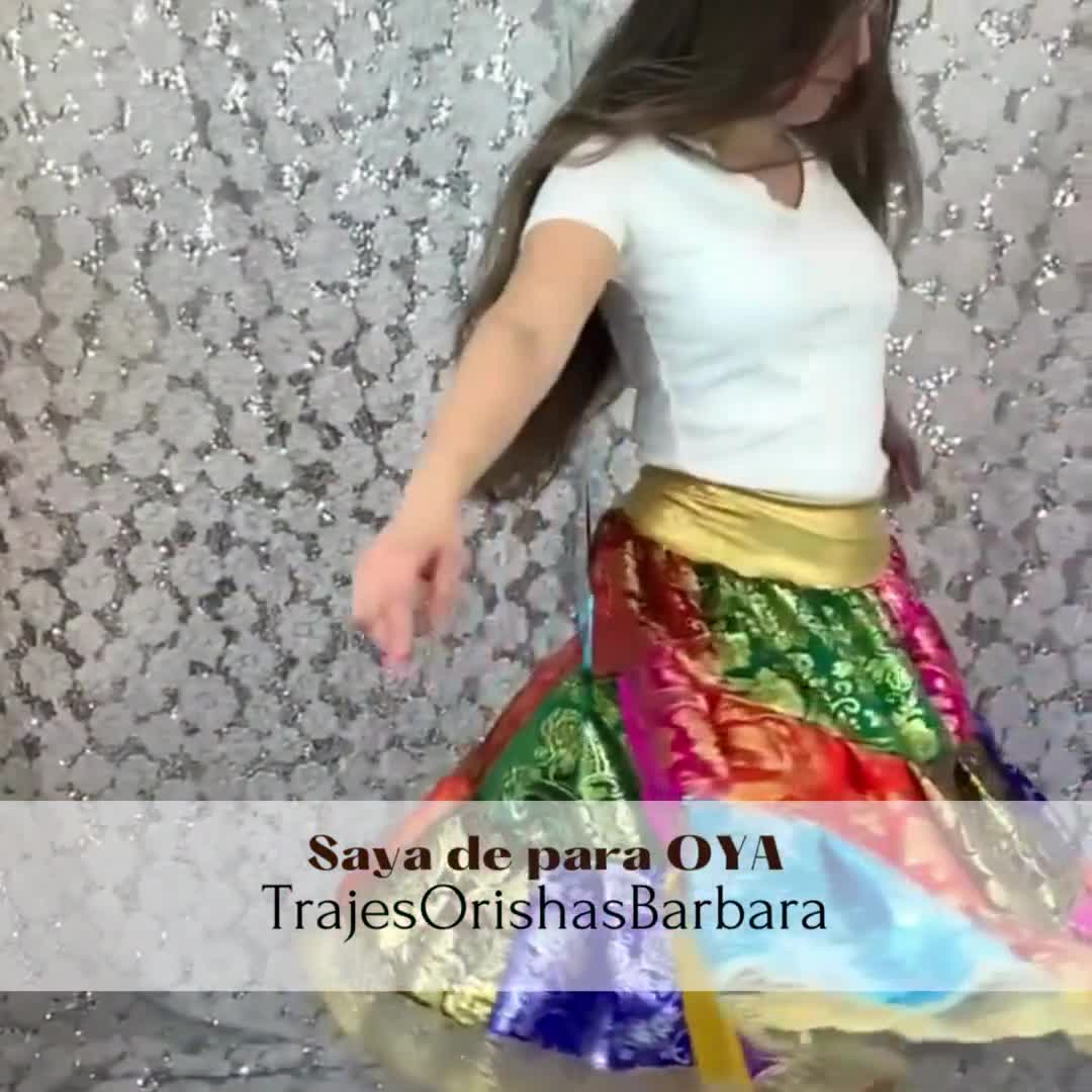 OYA saya Luxury/Saya de 9 colores para OYA YANSA/ Piezas de telas de  colores brocadas con hilos dorados/Cinturilla de lycra/Hialeah/Miami