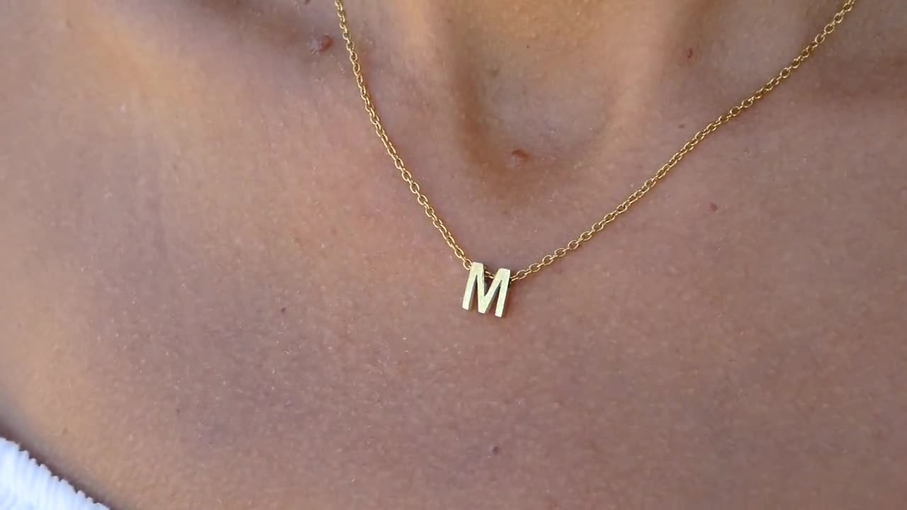 Buy Sideways Letter M Necklace, Initial Necklace, Letter Necklace, Initial  Jewelry, Letter Jewelry, Bridesmaid Gift, Personalized Gift, Wedding Online  in India - Etsy