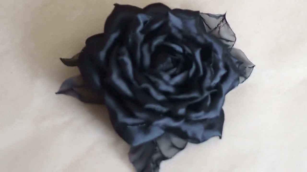 Black rose store hair piece