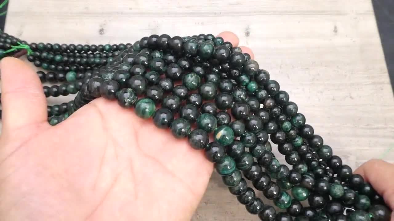 緑泥石 ユークロライト 6 mm 8 mm 10 mm 円形 - Etsy 日本